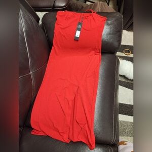 Fashion Nova Vibrant Red Maxi Dress